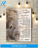 Elephant Canvas Gift For Daughter - Hanging Art For Bedroom