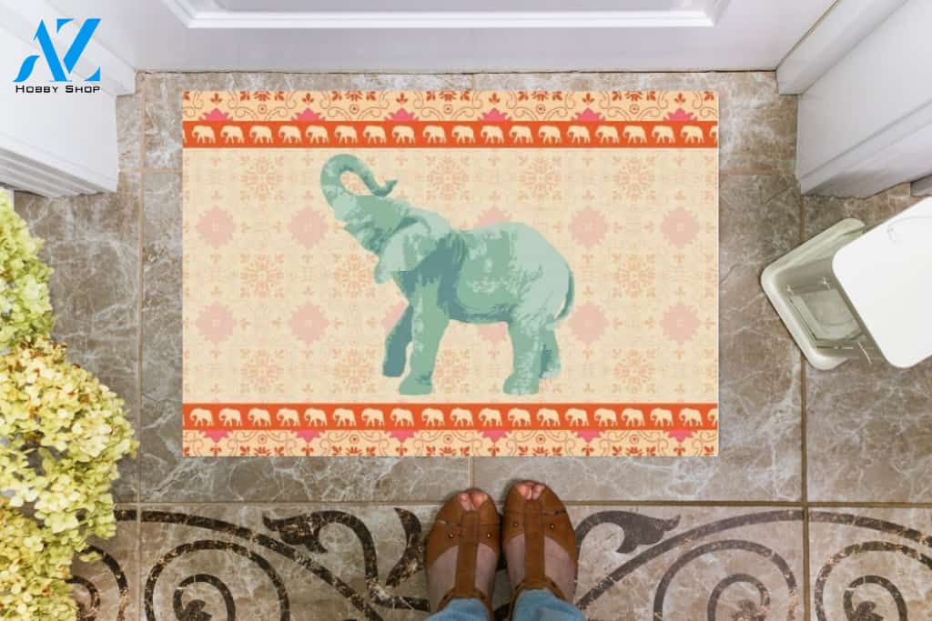 Elephant Doormat Welcome Mat Housewarming Gift Home Decor Funny Doormat Gift Idea For Elephant Lovers Gift For Friend Birthday Gift