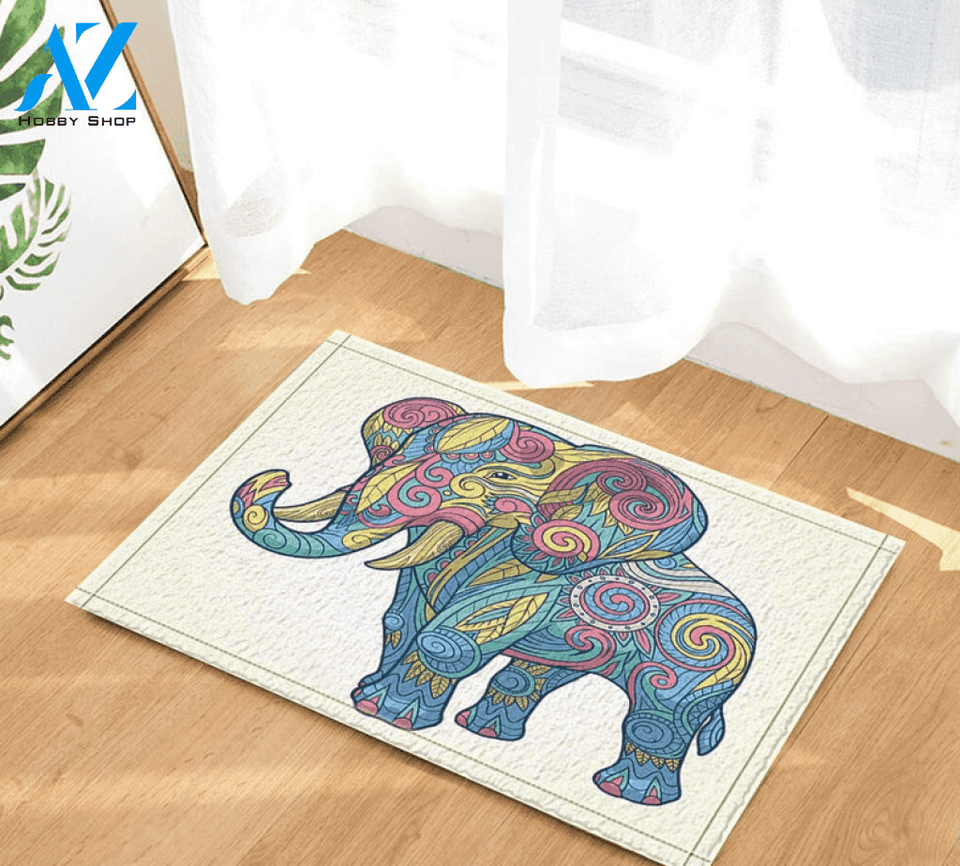 Elephant Indoor And Outdoor Doormat Warm House Gift Welcome Mat Gift For Elephant Lovers Gift Idea For Friend Gift For Family
