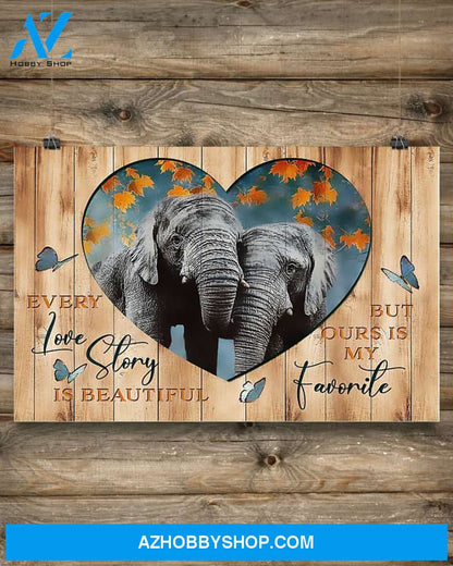 Elephant Every Love Story Is Beautiful But Ours Is Canvas Prints, Wall Decor Visual Art