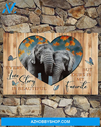 Elephant Every Love Story Is Beautiful But Ours Is Canvas Prints, Wall Decor Visual Art
