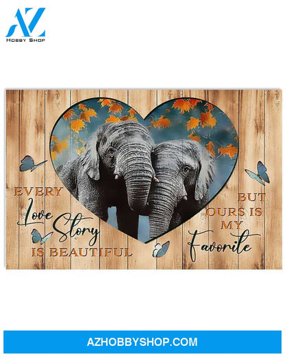 Elephant Every Love Story Is Beautiful But Ours Is Canvas Prints, Wall Decor Visual Art