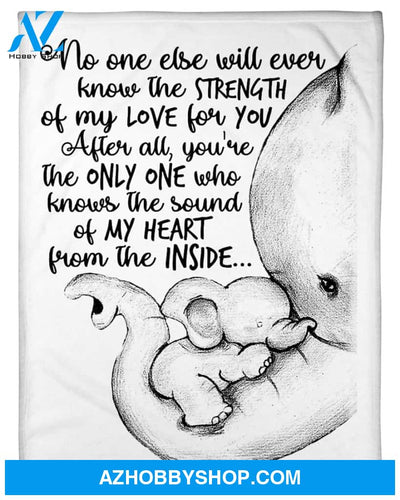 Elephant Fleece Balnket , The Sound Of My Heart Form The Inside Blanket Gift For Elephant Lovers Birthday Gift Home Decor Bedding Couch Sofa Soft And Comfy Cozy