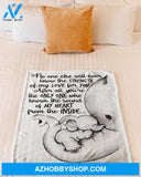 Elephant Fleece Balnket , The Sound Of My Heart Form The Inside Blanket Gift For Elephant Lovers Birthday Gift Home Decor Bedding Couch Sofa Soft And Comfy Cozy