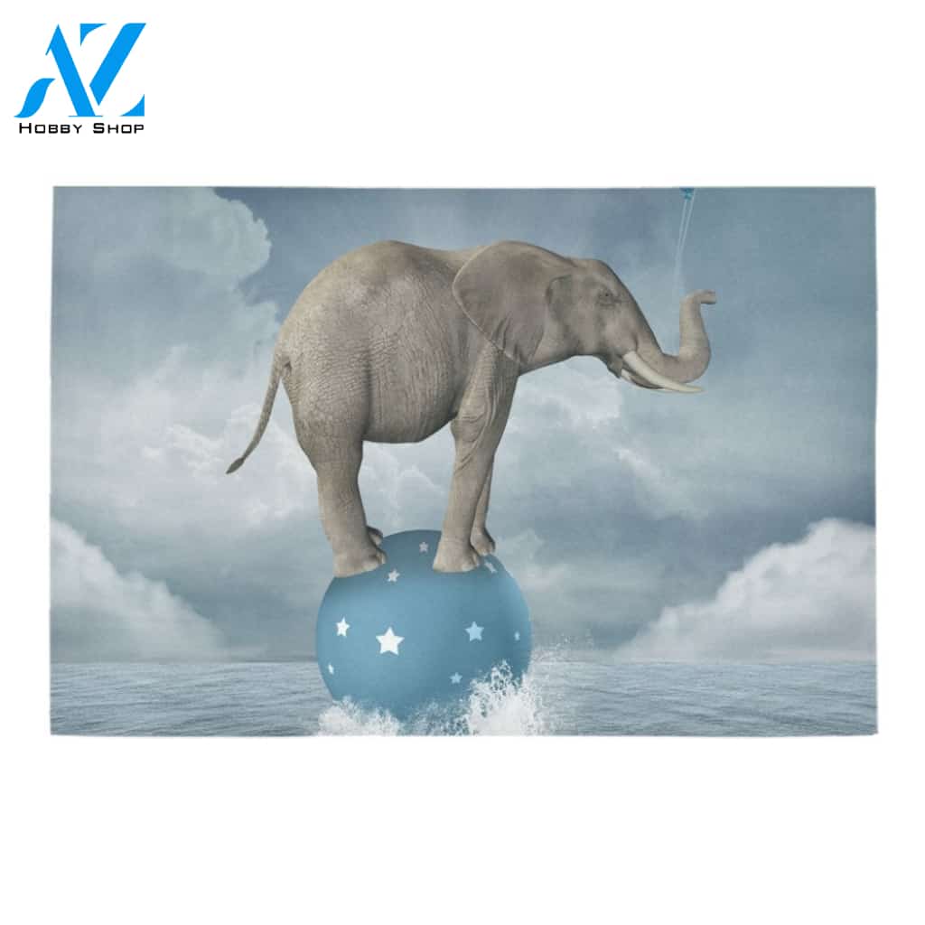 Elephant In The Sea Doormat Welcome Mat House Warming Gift Home Decor Funny Doormat Gift Idea