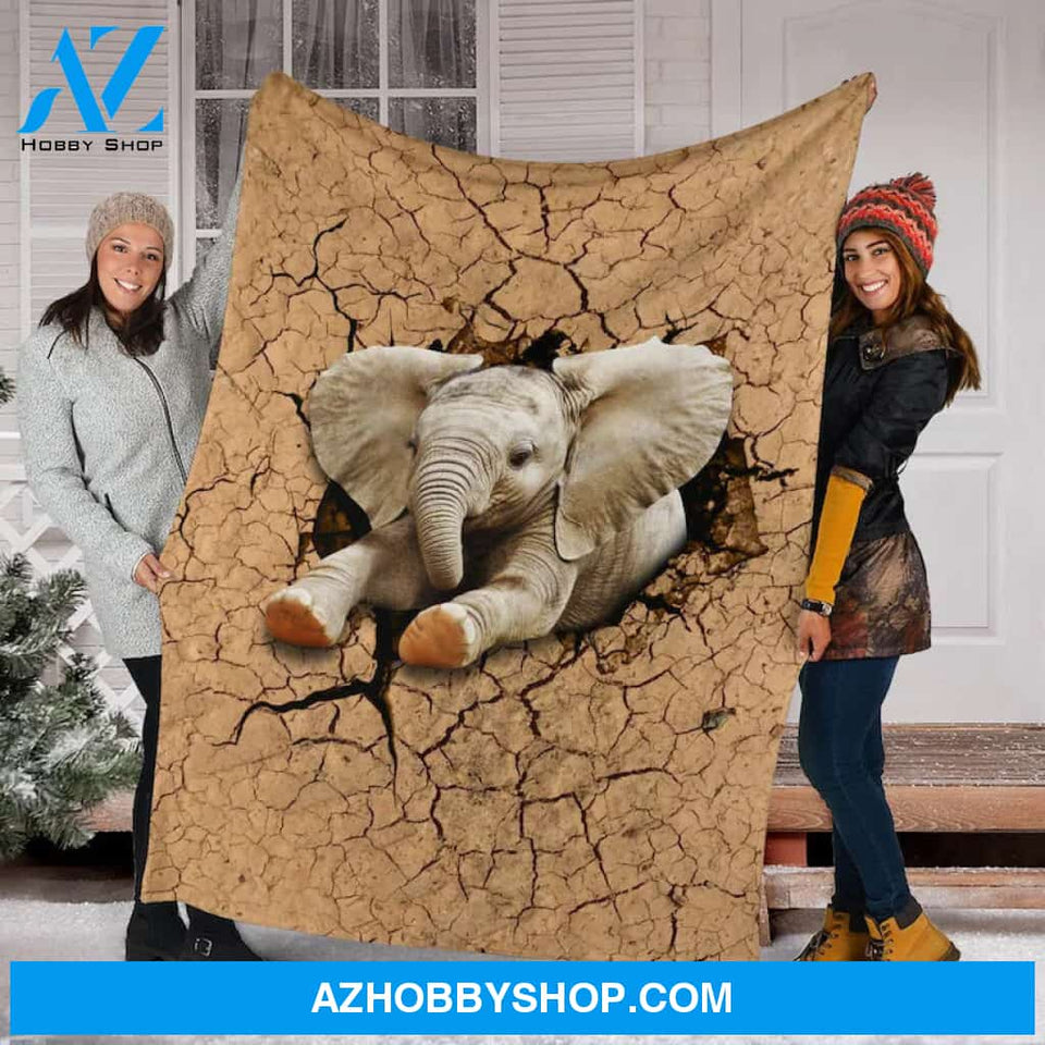 Elephant On The Mud Durable Sofa, Warm,Elephant Blanket 3D, Gift Home Decor Bedding Couch Sofa Soft and Comfy Cozy