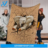 Elephant On The Mud Durable Sofa, Warm,Elephant Blanket 3D, Gift Home Decor Bedding Couch Sofa Soft and Comfy Cozy