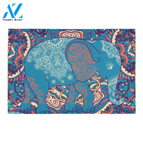 Elephant On The Ornament Doormat Welcome Mat House Warming Gift Home Decor Funny Doormat Gift Idea