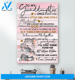 Elephant To My Granddaughter - Matte Canvas , gift for you, gift for elephant lover, gift for granddaughter, gift for her