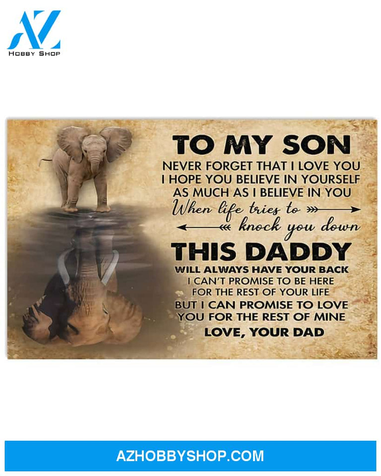 Elephant To My Son Canvas Wall Art, Wall Decor Visual Art