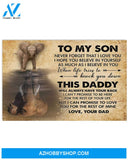 Elephant To My Son Canvas Wall Art, Wall Decor Visual Art