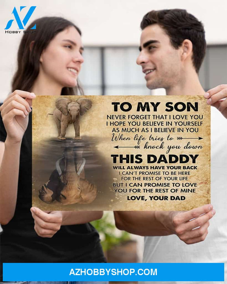Elephant To My Son Canvas Wall Art, Wall Decor Visual Art