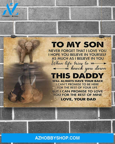 Elephant To My Son Canvas Wall Art, Wall Decor Visual Art
