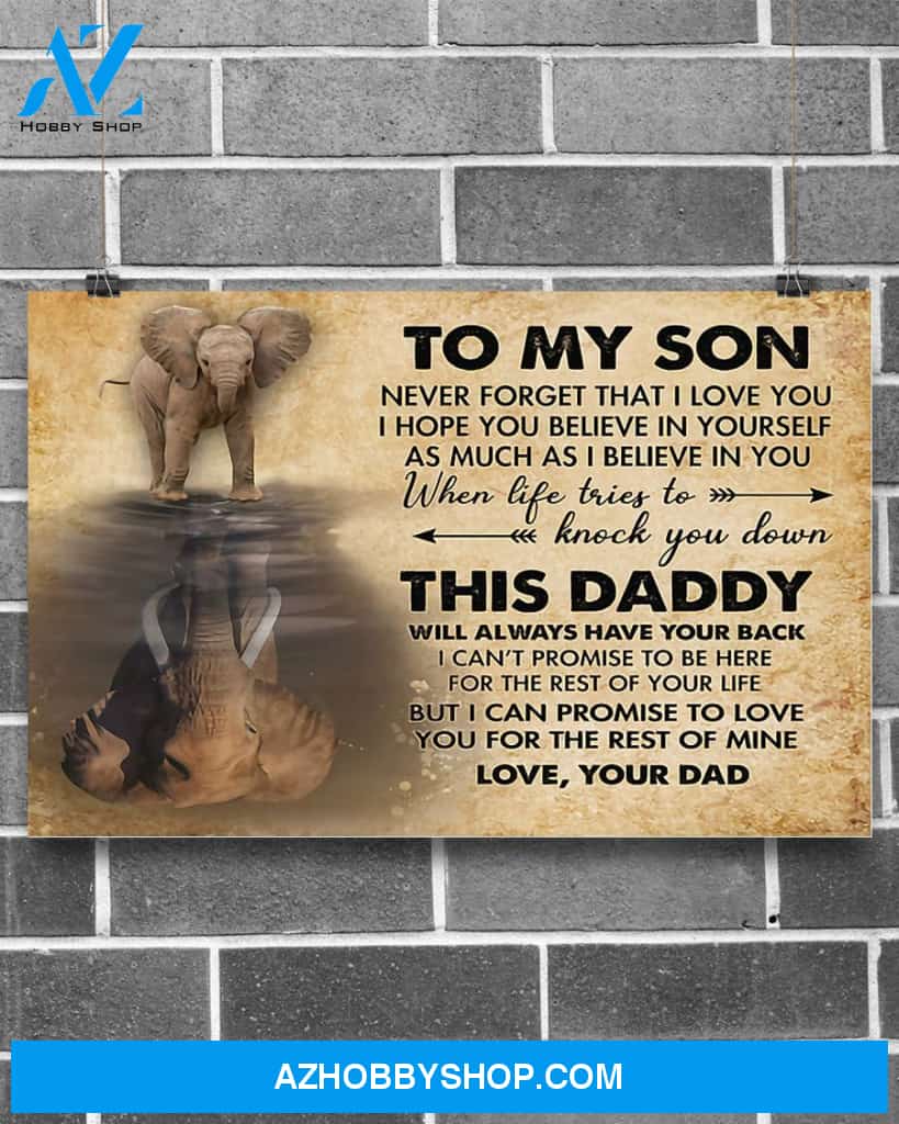 Elephant To My Son Canvas Wall Art, Wall Decor Visual Art