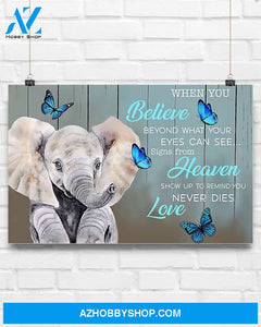 Elephant When You Believe In Beyond What You See Canvas Decor, Wall Decor Visual Art