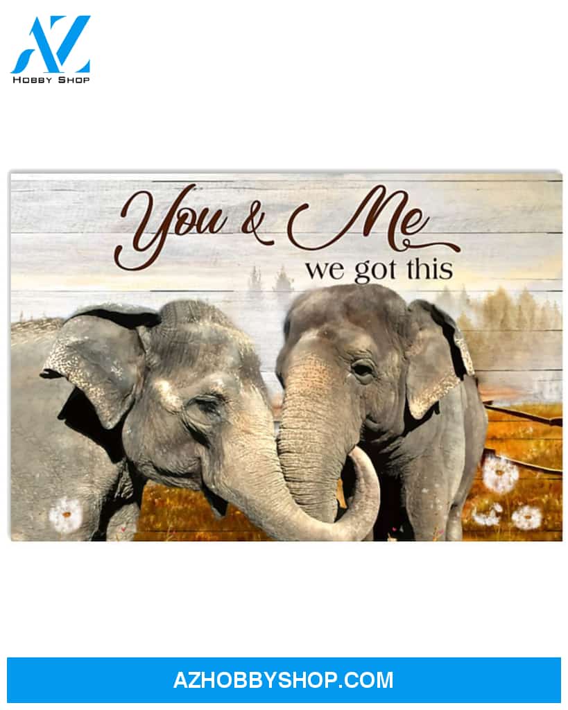 Elephant You And Me We Got This Canvas Wall Art, Wall Decor Visual Art