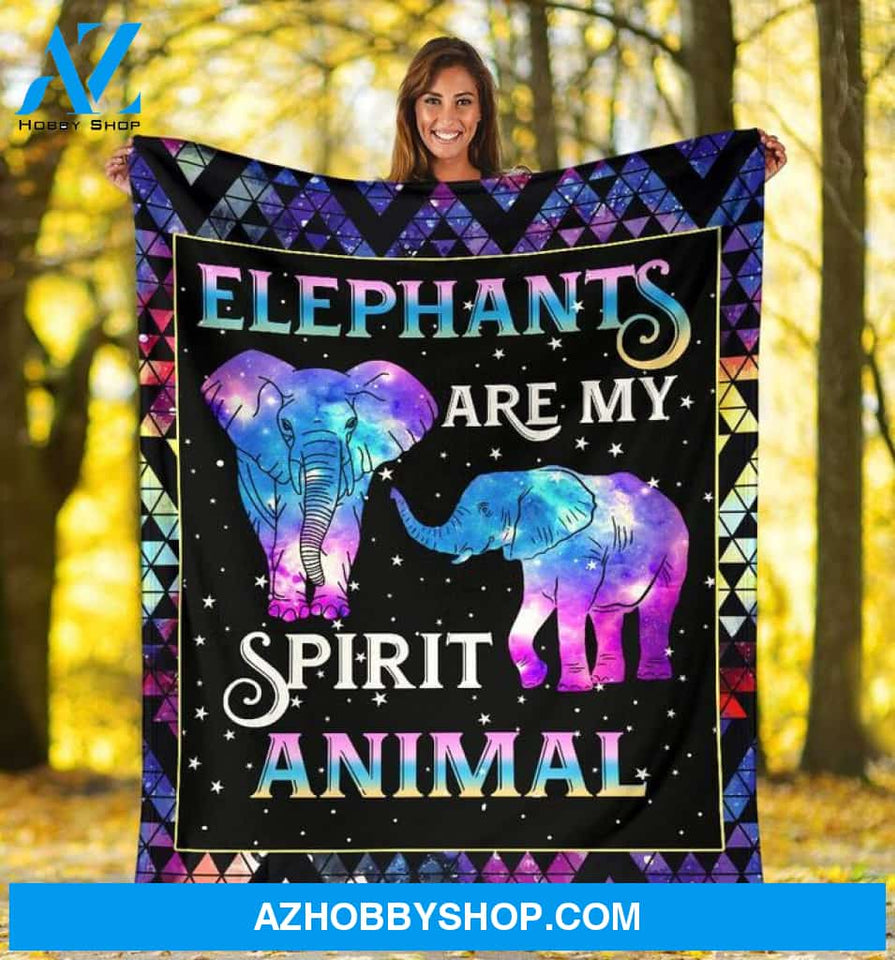Elephants Are My Spirit Animal Blanket Gift For Elephant Lovers Birthday Gift Home Decor Bedding Couch Sofa Soft and Comfy Cozy