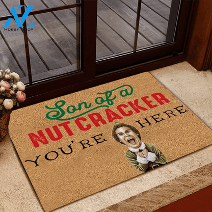 Elf Doormat Son Of A Nut Cracker You're Here | Welcome Mat | House Warming Gift