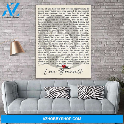 Eminem - Lose Yourself Canvas Print Wall Art - Matte Canvas