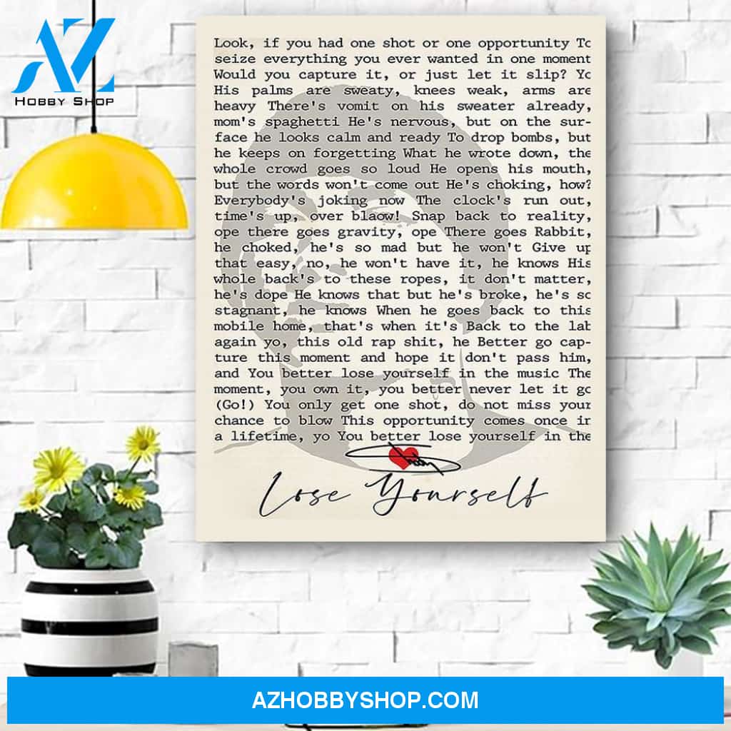 Eminem - Lose Yourself Canvas Print Wall Art - Matte Canvas