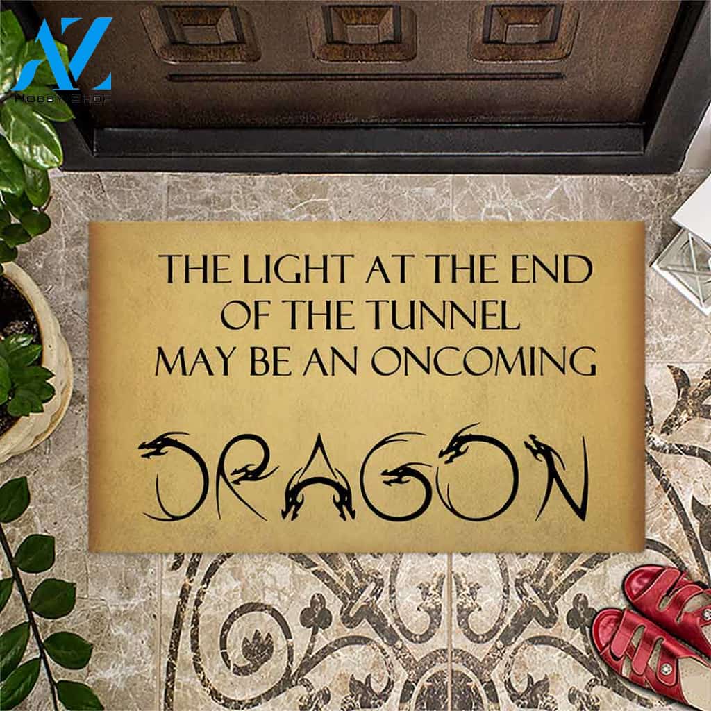 End Of The Tunnel - Dragon Coir Pattern Print Doormat
