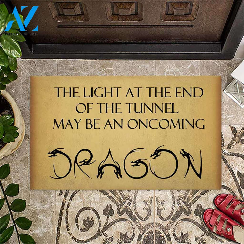 End Of The Tunnel - Dragon Coir Pattern Print Doormat