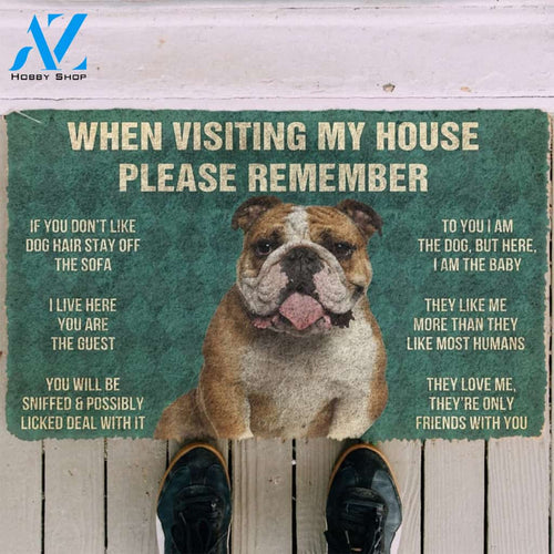 English bulldog funny doormat