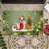 English Bulldog Merry Christmas Doormat