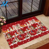 English Bulldog Snow Merry Christmas Doormat