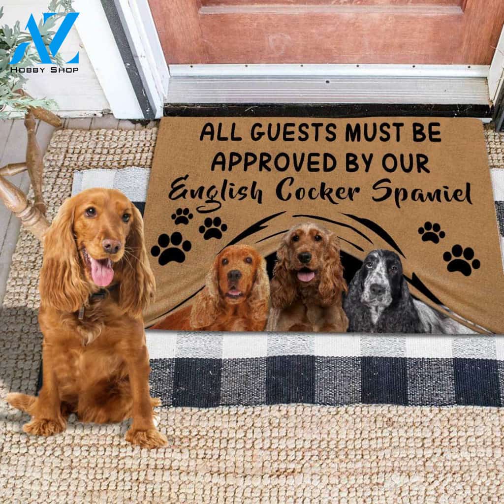 English Cocker Spaniel Approved Doormat Home Decor – Doormat