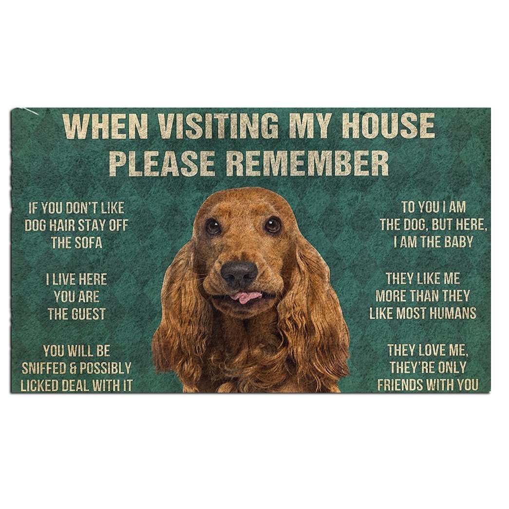 English Cocker Spaniel's Rules Doormat