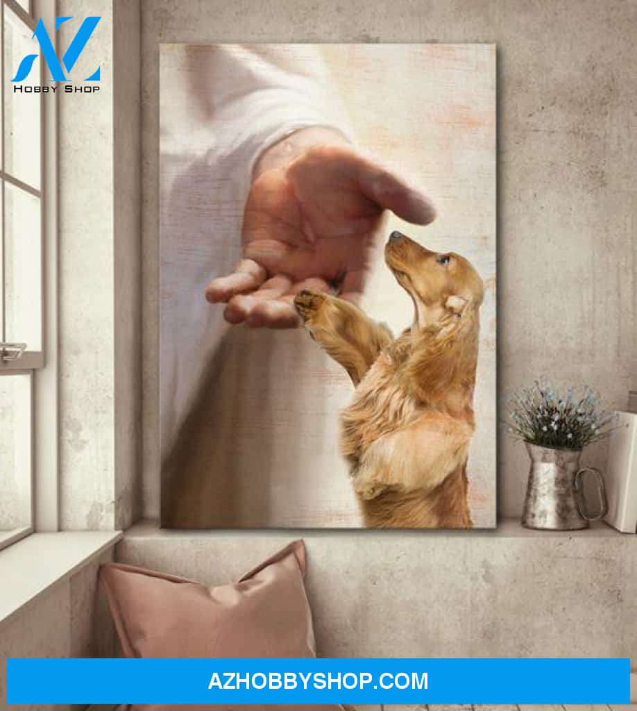 English Cocker Spaniel Take my hand Canvas And Poster, Canvas Painting, Wall Decor Visual Art
