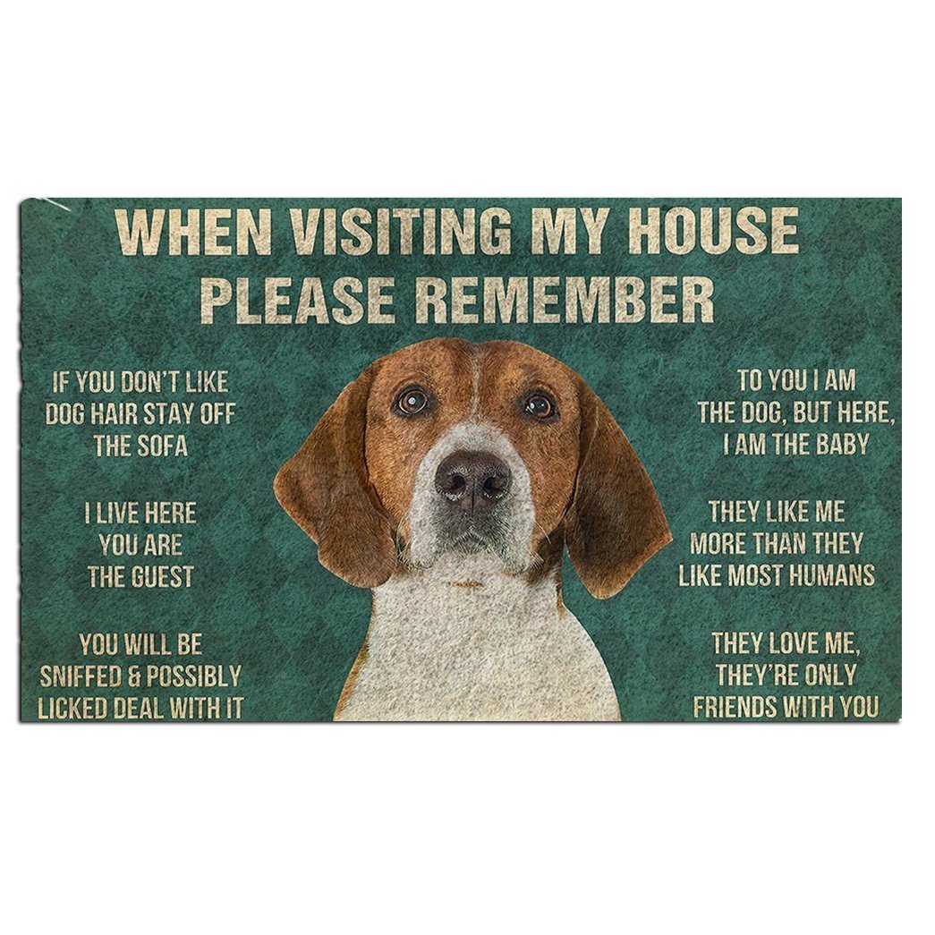 English Foxhound's Rules Doormat