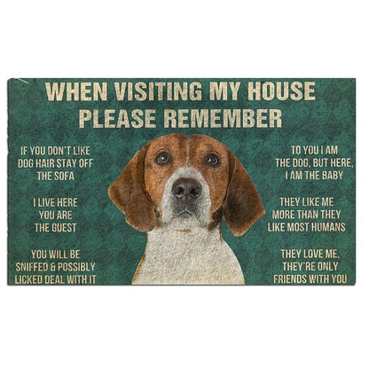 English Foxhound's Rules Doormat