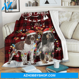 English Springer Christmas Fleece Blanket Gift for English Springer dog lovers Gift For Family & Friends Gift Home Decor Bedding Couch Sofa Soft And Comfy Cozy
