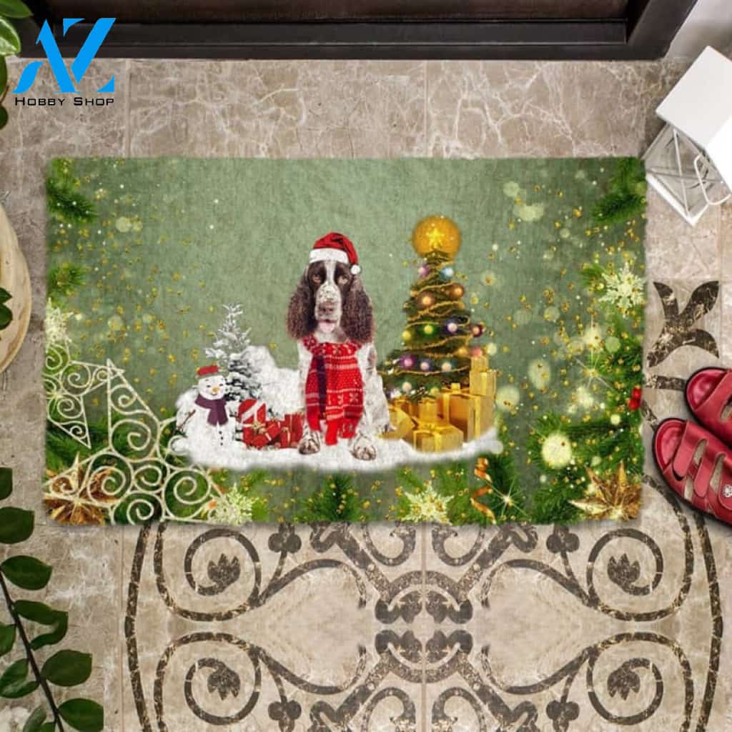English Springer Spaniel Merry Christmas Doormat