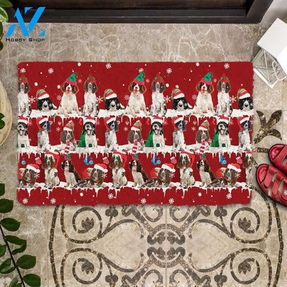 English Springer Spaniel Snow Merry Christmas Doormat