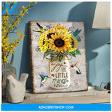 Enjoy the little things Hummingbird Canvas Wall Art, Wall Decor Visual Art
