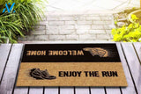 Enjoy the run Running Doormat | Welcome Mat | House Warming Gift