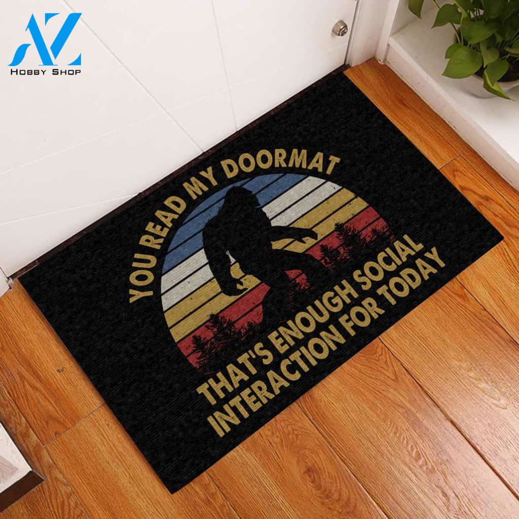 Enough For Today Bigfoot Doormat | Welcome Mat | House Warming Gift