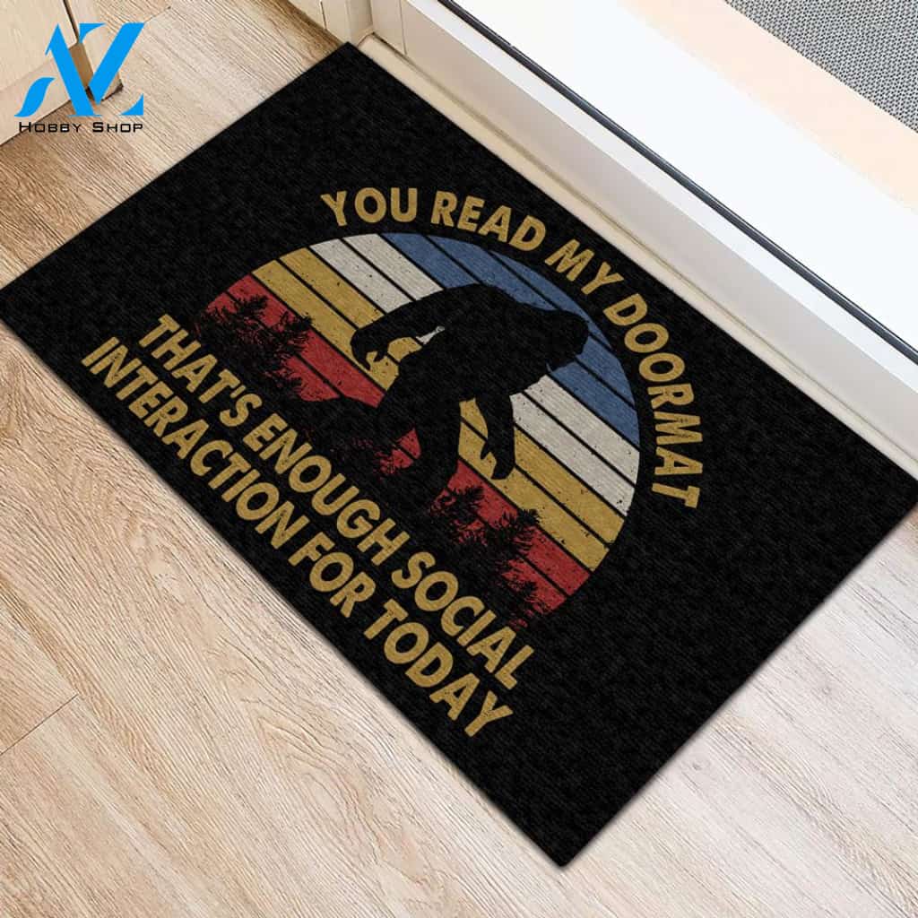 Enough For Today Bigfoot Doormat | Welcome Mat | House Warming Gift
