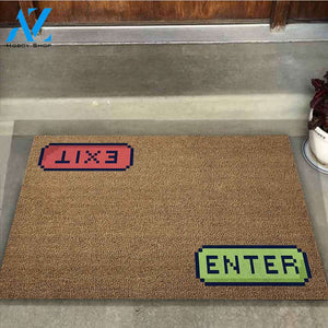 Enter Exit - Video Game Coir Pattern Print Doormat