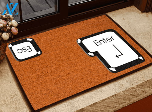 Enter Funny Doormat, Gift For Computer Lovers, Gift For Friend Family Birthday Gift Decor Warm House Gift Welcome Mat