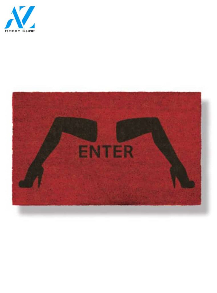Enter Here Doormat by Funny Welcome | Welcome Mat | House Warming Gift