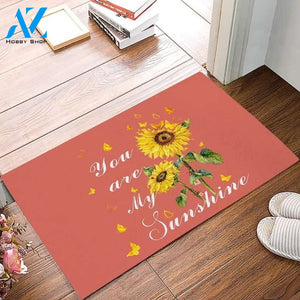 Entrance Rugs Farm Sunflowers Butterfly Nature Plants Entryway Doormat Floor Rug Housewarming Gift Home Living Home Decor Funny Doormat Gift Idea
