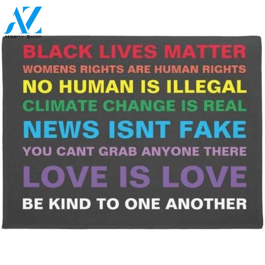 equality black lives matter pride door mat