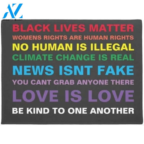 equality black lives matter pride door mat