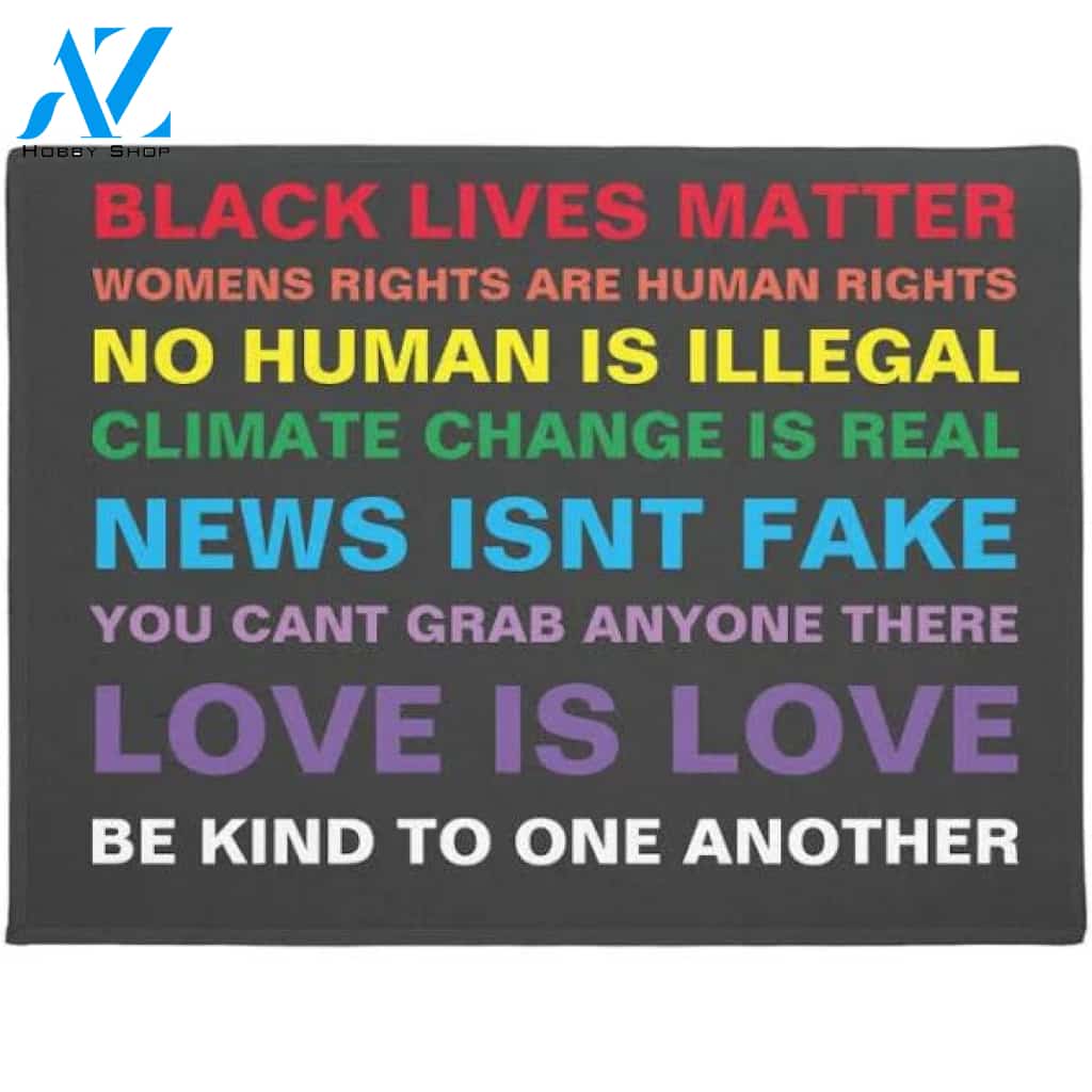 equality black lives matter pride door mat