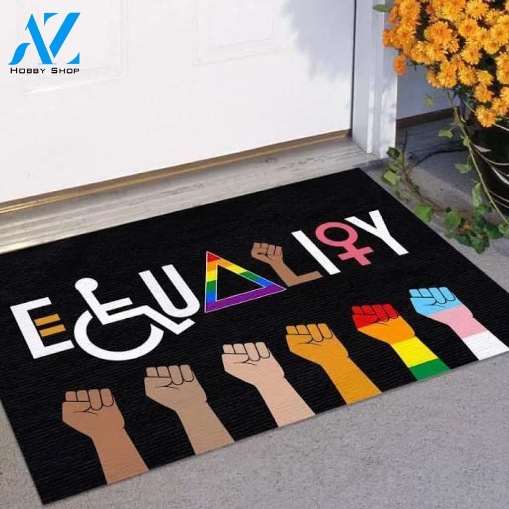 Equality Doormat - Outdoor Indoor Doormat - Equal Rights Doormat