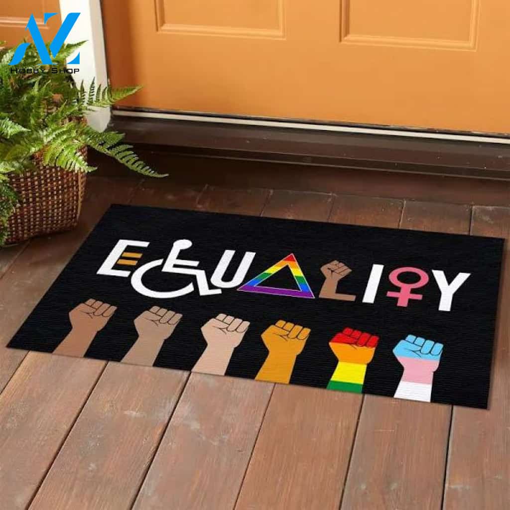 Equality Doormat - Outdoor Indoor Doormat - Equal Rights Doormat